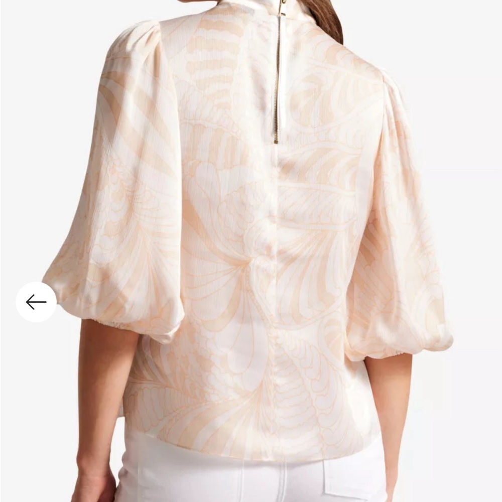 Imelah paisley-print high-neck recycled-polyester top